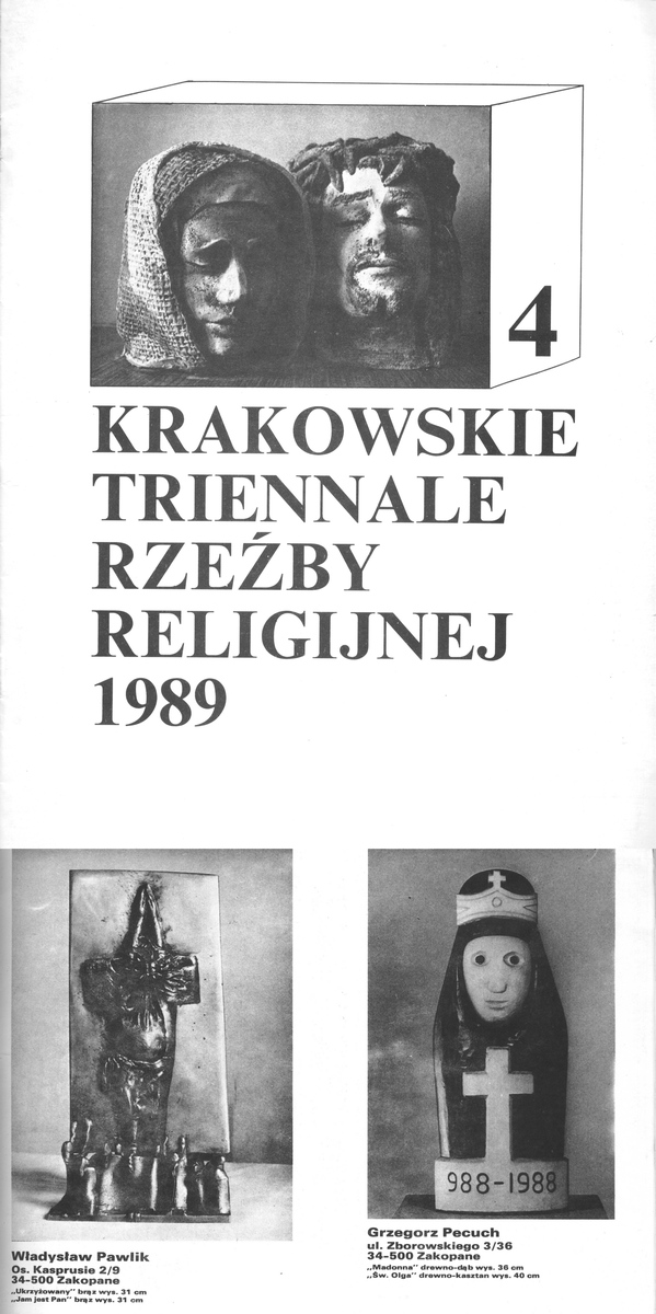 Grzegorz Pecuch - 4 KRAKOWSKIE TRIENNALE RZEŹBY RELIGIJNEJ 1989