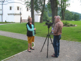 Zofia Pecuch udziala wywiadu dla TV